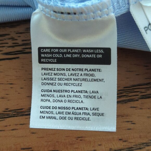 Levi's long sleeve Turtleneck Women's Shirt Top Pullover Retro baby blue size L - Picture 7 of 16